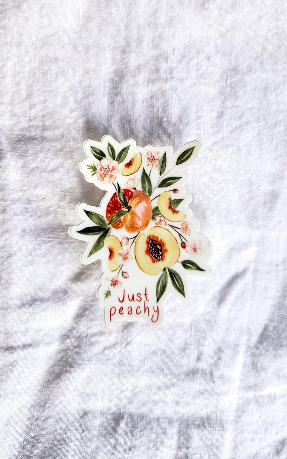 Just Peachy: Vinyl Waterproof Sticker