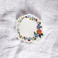 Floral Wreath: Clear Backing Vinyl Waterproof Sticker