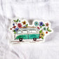 Retro VW Bus: Vinyl Waterproof Sticker