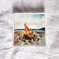 Campfire on the Beach: Vinyl Waterproof Sticker