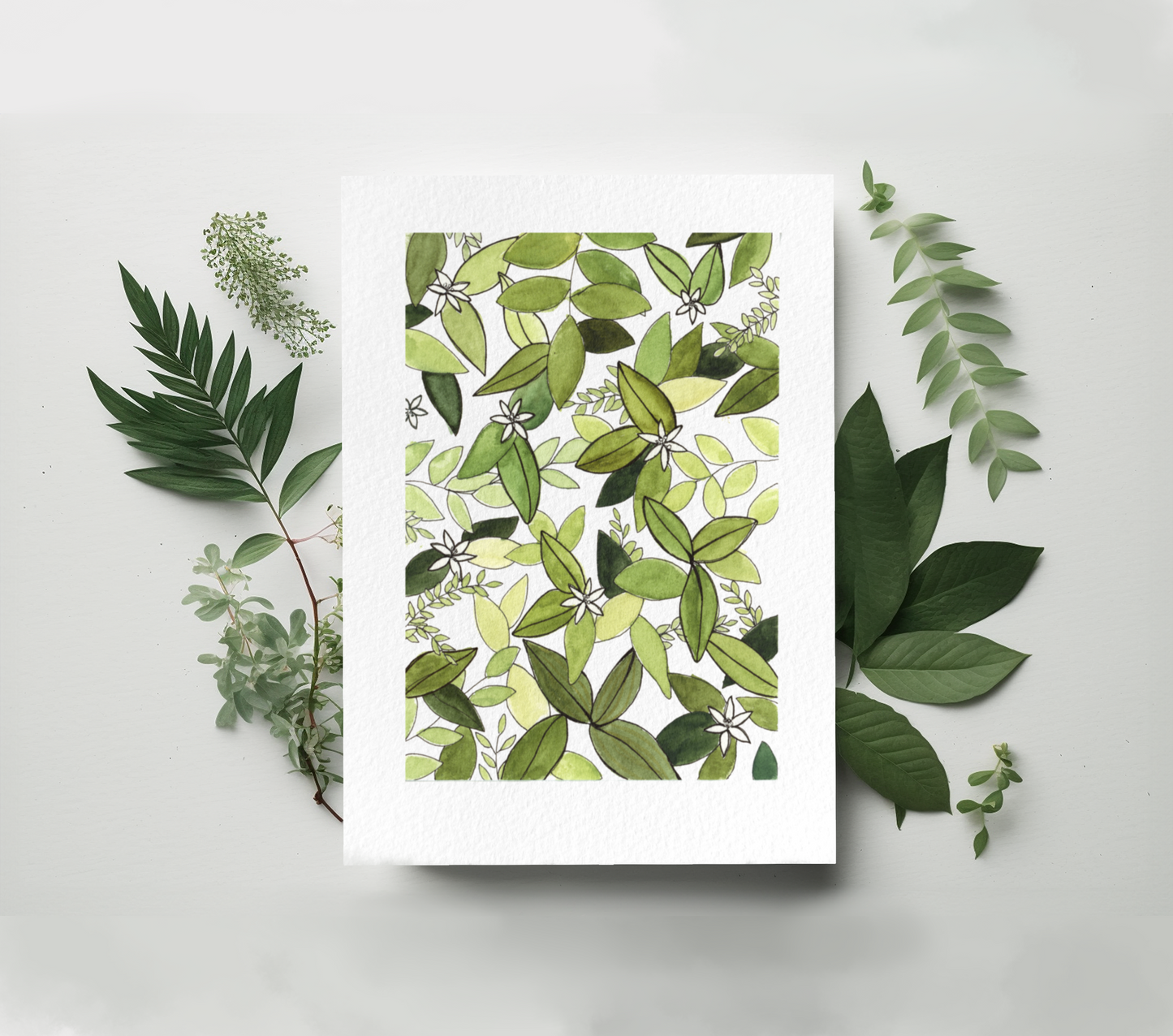 Botanical Leaves Greeting Card