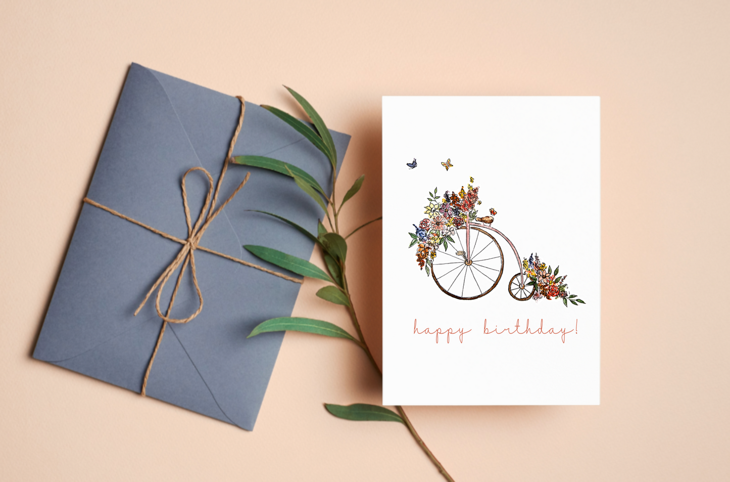 Vintage Bike Birthday Card