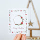 Delicate Floral Christmas Wreath Card