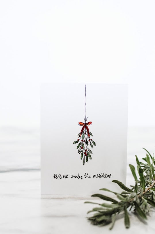 Kiss Me Under the Mistletoe Card